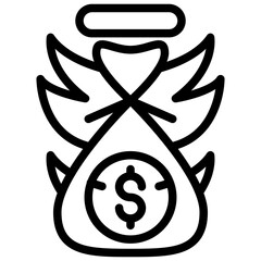 Angel investor Icon style