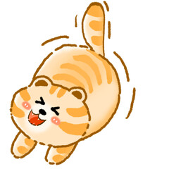 The picture cute cat smile drawing