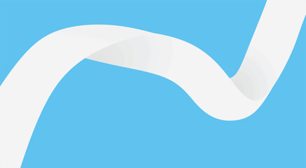 White blank ribbon. vector illustration