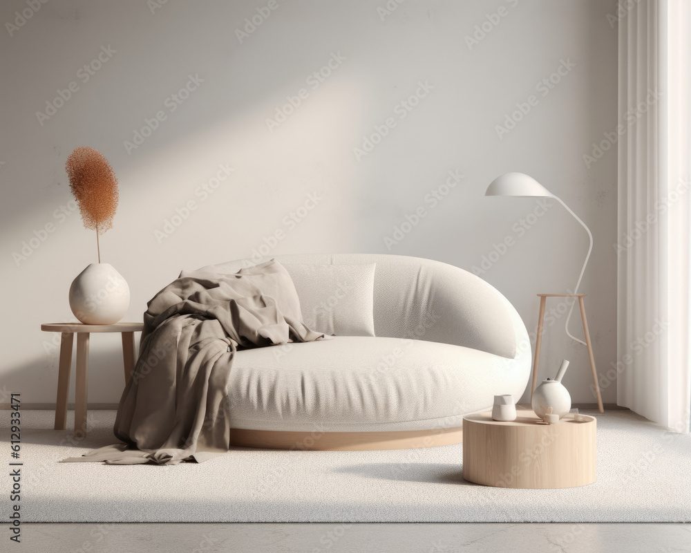 Aufkleber minimal nordic design with maximum practicality. minimalist mockup for podium display or showcase. a