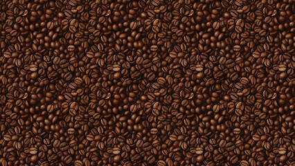 Background of coffee beans realistic (Generative AI)