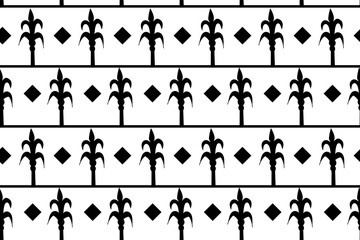 Royal ornament. Black and white colors. Elegant, stylish, fashionable, seamless vector pattern for design and decoration.