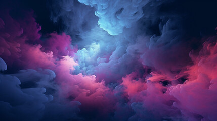 Obraz premium Heavenly Dreams: Ethereal Pink and Blue Cloudscapes ,Generative AI