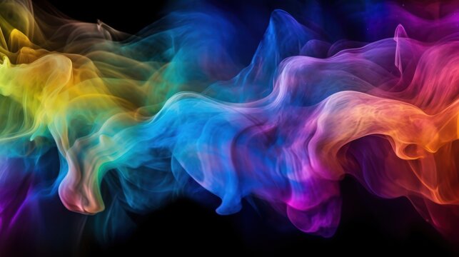 colorful smoke background HD 8K wallpaper Stock Photographic Image