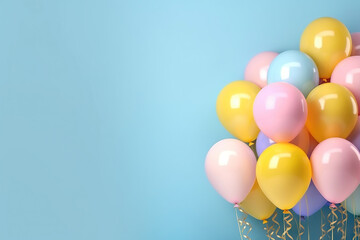 party balloons over a seamless background