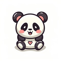 Obraz premium Character logo of a panda. Generative AI