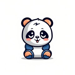 Character logo of a panda. Generative AI