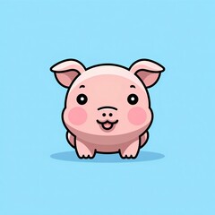 Character logo of a pig. Generative AI