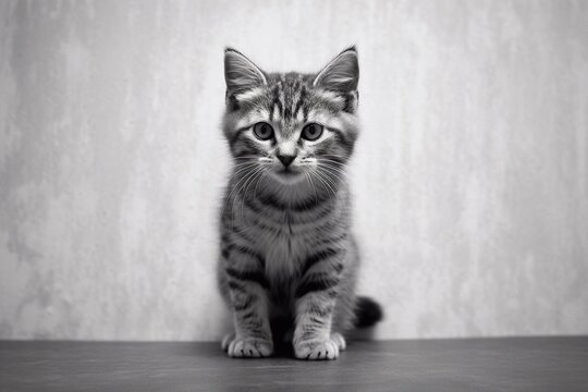 close up od cat sitting on the bed Generative AI