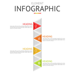 triangle diamond line for infographic. used for process diagram, presentation, working flow, information layout, banner, chart, and graph. business concept with 4 options. data visualization.