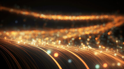 Neural Network Highway illustrated - Abstract Technology Background, AI Generative 