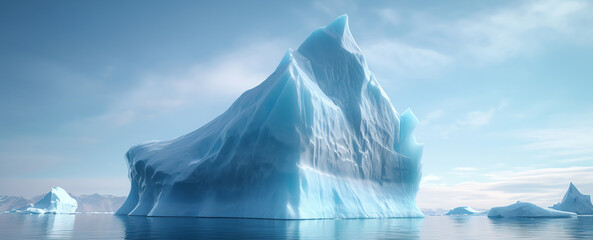 View of big iceberg, AI generated