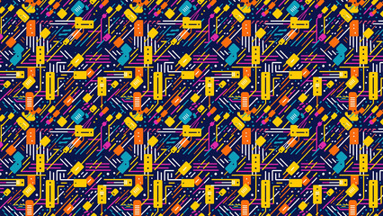 Electric Colorful Background (Generative AI)