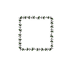 Hand drawn floral frame