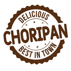Choripan grunge rubber stamp