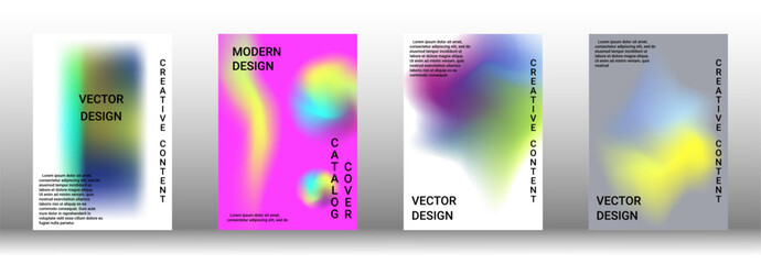 Artistic covers design. Creative fluid colors backgrounds. Set of abstract covers