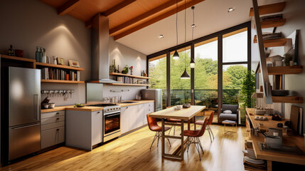 Embracing Cozy Elegance: A Kitchen Room Designed in a Timeless and Inviting Style, Where Comfort and Style Converge to Create a Warm and Welcoming Space