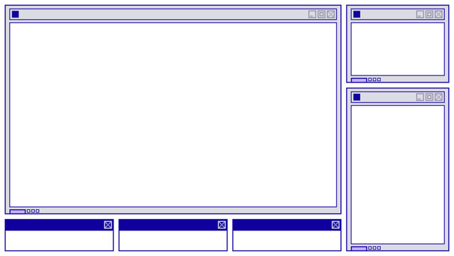 Computer dialog box stream overlay template vector design (aspect ratio 16:9)