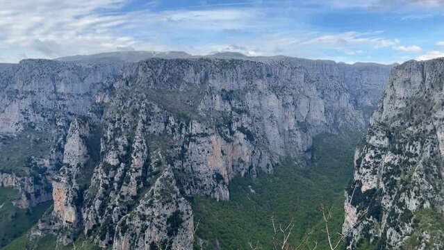 View of the Vikos Gorge, the deepest gorge in Europe, Epirus, Greece