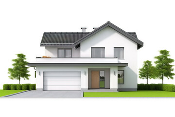front view of a modern house