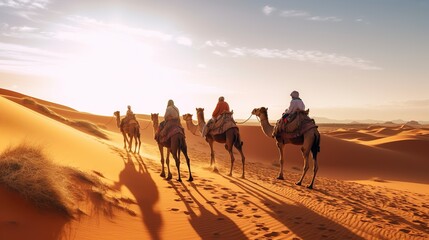 Fototapeta na wymiar Dromedary Camel Sahara Desert Merzouga Morocco