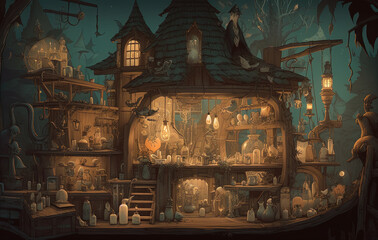 Magical Halloween Potion Shop