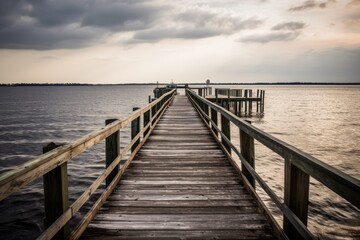 Obraz premium Wooden pier over water