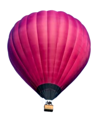  Purple hot air balloon with wicker basket isolated © framarzo