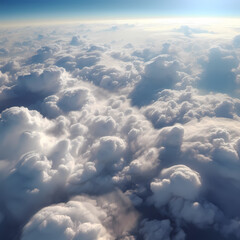 Naklejka na ściany i meble Sky and Clouds Aerial View. Generative AI