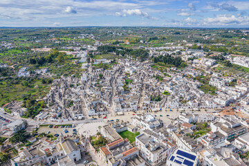 Historic center of Trulli houses in Alberobello, Italy