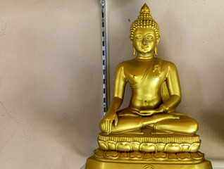 Khemmarat District, Ubon Ratchathani Province, Thailand - March 5, 2023: Lots of Golden Buddhas...