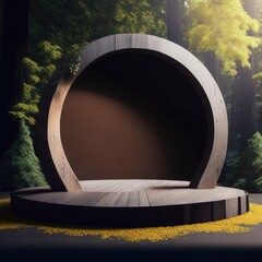 Realistic render Producket Podium Generative ai