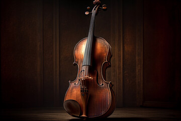 Violin musical instrument. AI Generated