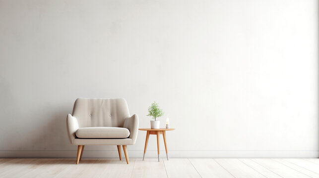 minimalist modern interior. Generative Ai. 