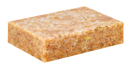 Pressed broth briquette one, isolated on transparent background .