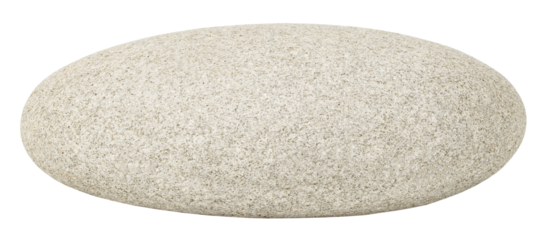 Oval pebble gray stone for SPA treatments, isolated on transparent background