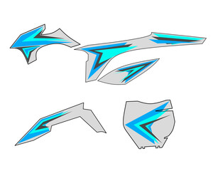 automotive sticker livery wrap design vector