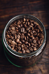Roasted Coffee Beans in Jar