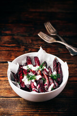 Baked beet with yogurt and dill
