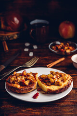 French toasts with caramelized apple