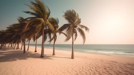  Palmy Trees and a Sandy Beach Provide Sanctuary by the Sea © Ranya Art Studio