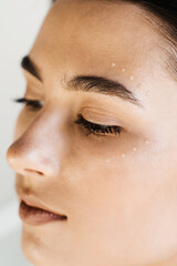 Close-up facial mesotherapy to rejuvenate skin and improve skin health and appearance....