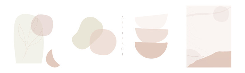 Modern abstract shapes art. Trendy organic forms 