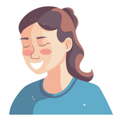 cheerful women smiling happy character