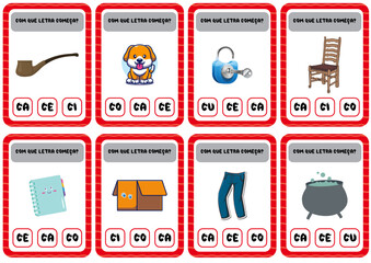 Jogo com que letra começa, letra C - A4