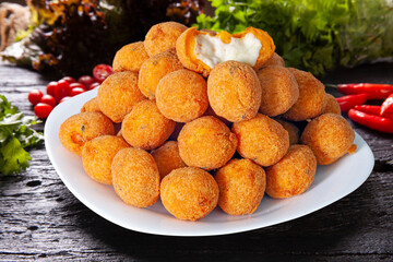 Brazilian snack, savory stuffed with cheese
