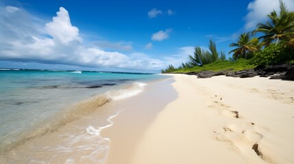 Coastal paradise, breathtaking tropical beach, sun-kissed sands, and heavenly coastal setting