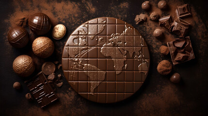 world map chocolate day