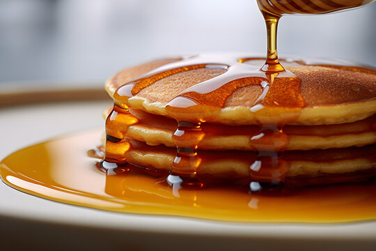 pancakes with honey