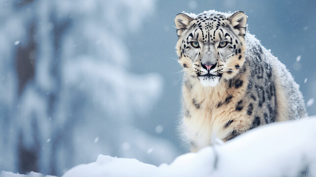 Majestic Snow Leopard